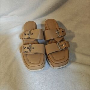 Coutgo Tan Women's Sandals Mules